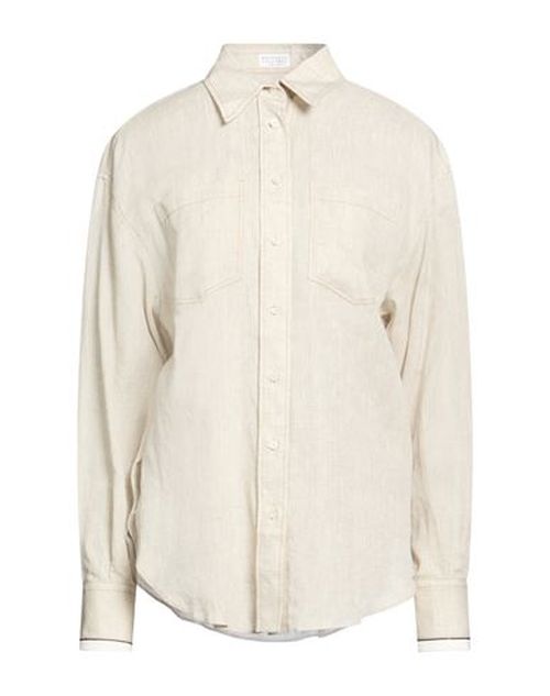 Woman Shirt Beige Size S Linen
