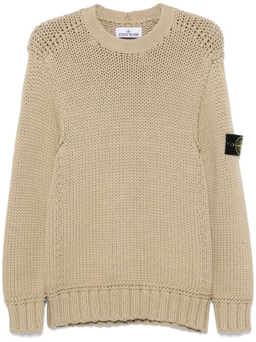Chain-stitch sweater - Brown