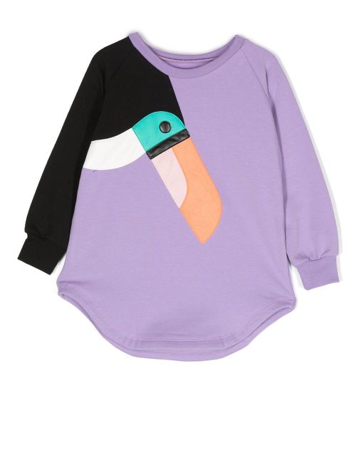 Love Bird jumper dress - Purple