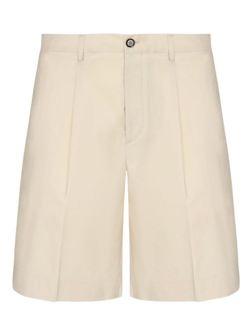 Pleat-detailed pocket shorts - Neutrals