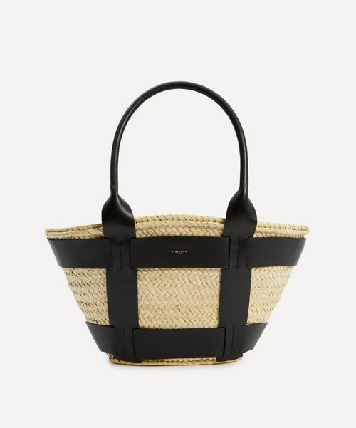 Women's The Santorini Basket Bag Natural and Black Luxury Gift