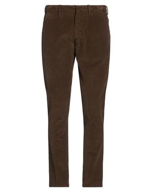 Man Pants Dark brown Size 38 Cotton, Elastane