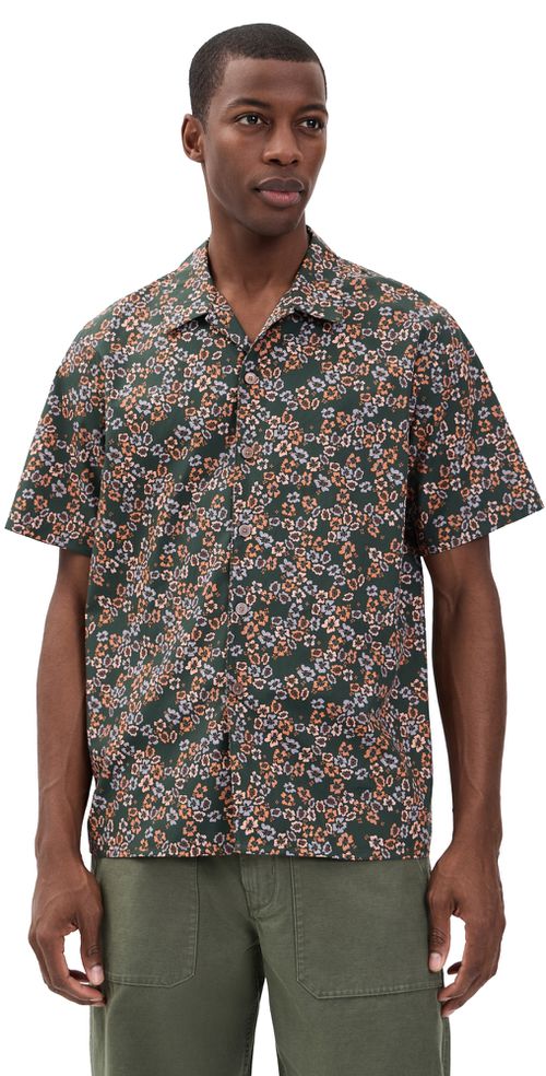 Short Sleeve Casual Fit Shirt Bottle Green