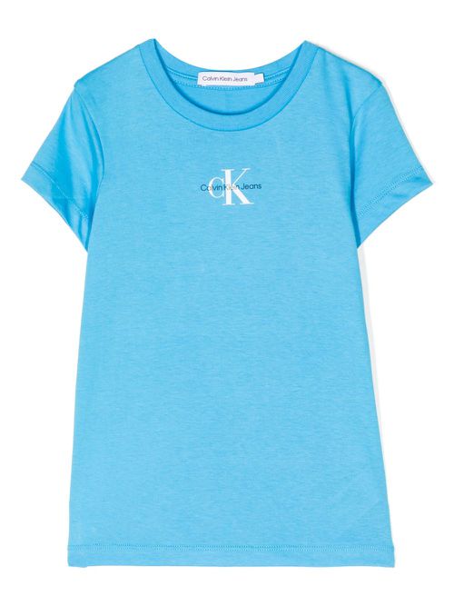 Logo-print cotton T-shirt - Blue