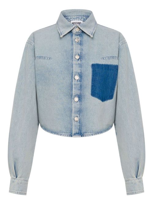 Cropped denim shirt - Blue