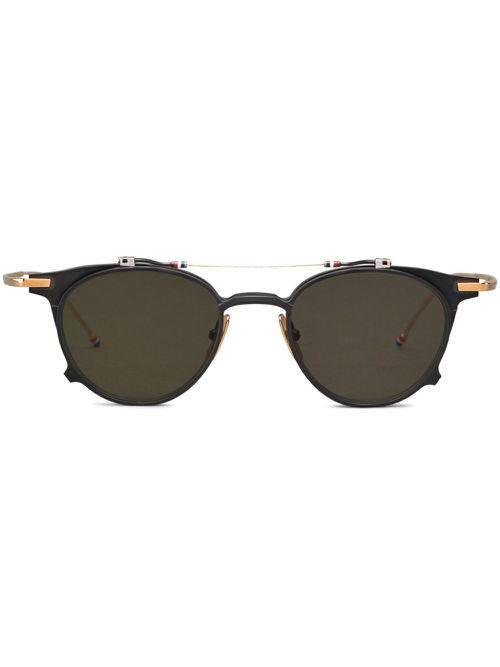 Round-frame flip-up sunglasses - Black