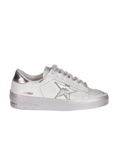Stardan sneakers with silver metallic leather star and heel tab