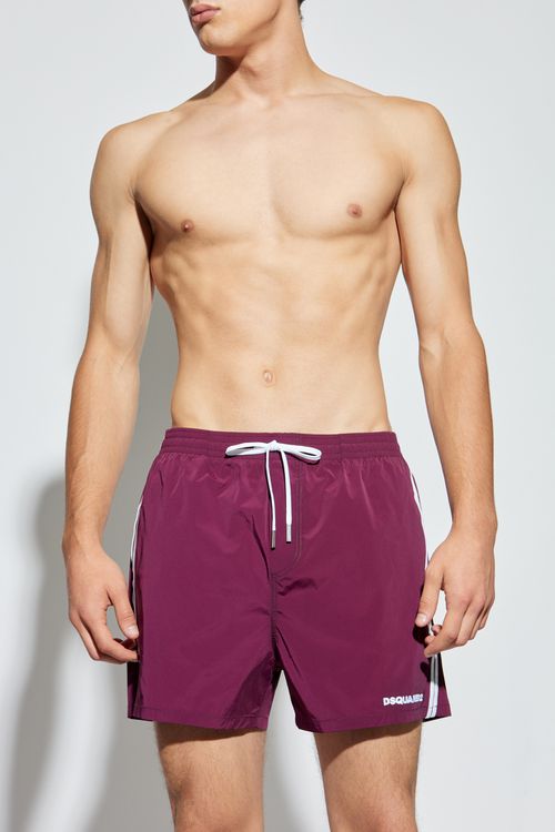Swim Shorts, Men's, Burgundy