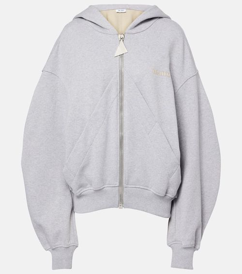Logo cotton fleece hoodie