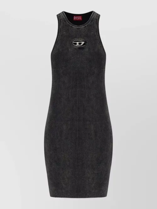 Diesel - sleeveless dress with cut-out and ribbed texture