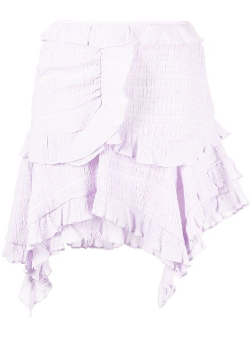 Geneva high-waisted asymmetric skirt - Purple