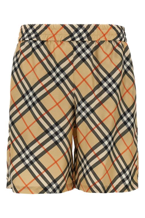 Check Silk Bermuda Shorts