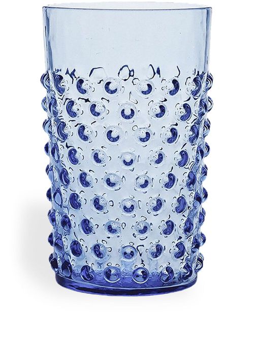 Hobnail textured-finish tumblers (set of 6) - LIGHT BLUE