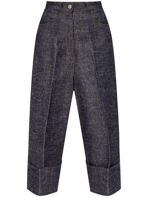 Cropped palazzo pants - Blue