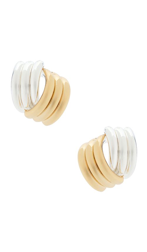 Heaven Mayhem Clove Stud Earrings in Metallic Silver,Metallic Gold