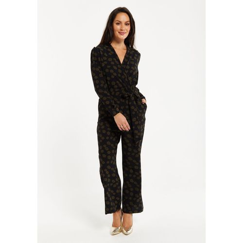 Floral Jumpsuit In Black