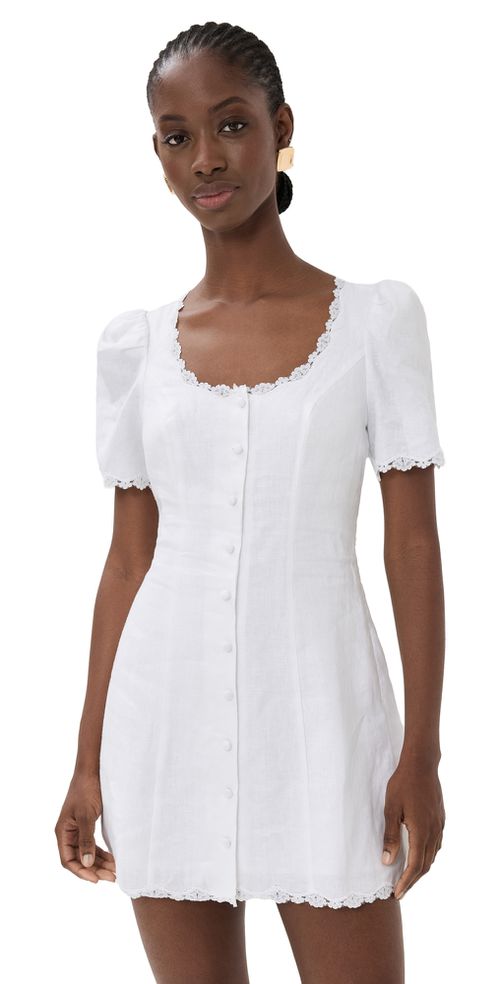 Anabella Linen Dress White