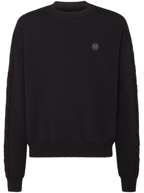 Logo-patch sweatshirt - Black