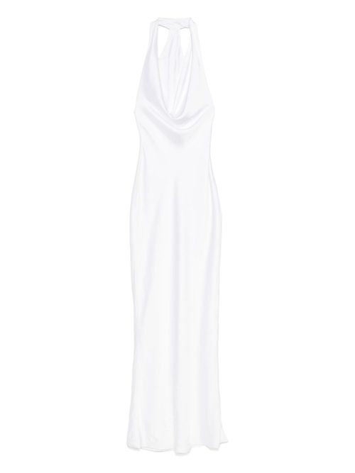 Halter drape gown - White