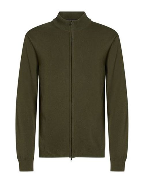 Man Cardigan Military green Size L Wool, Cashmere