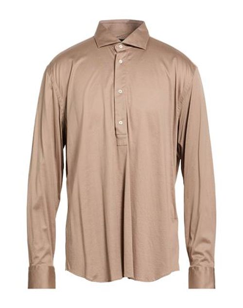 Man Shirt Light brown Size 18 Cotton