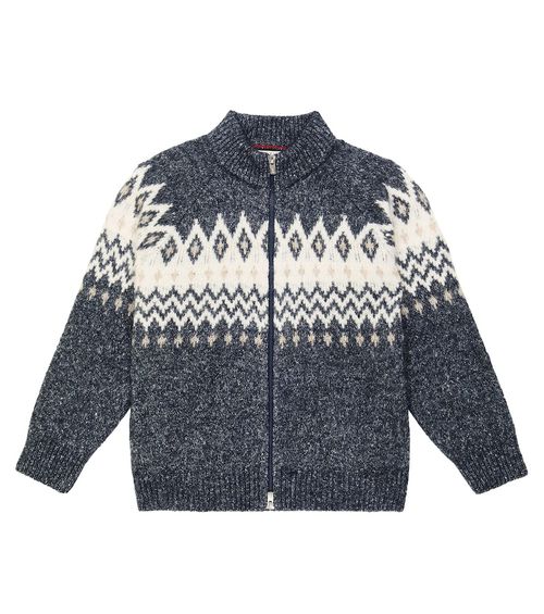 Fair Isle intarsia cardigan