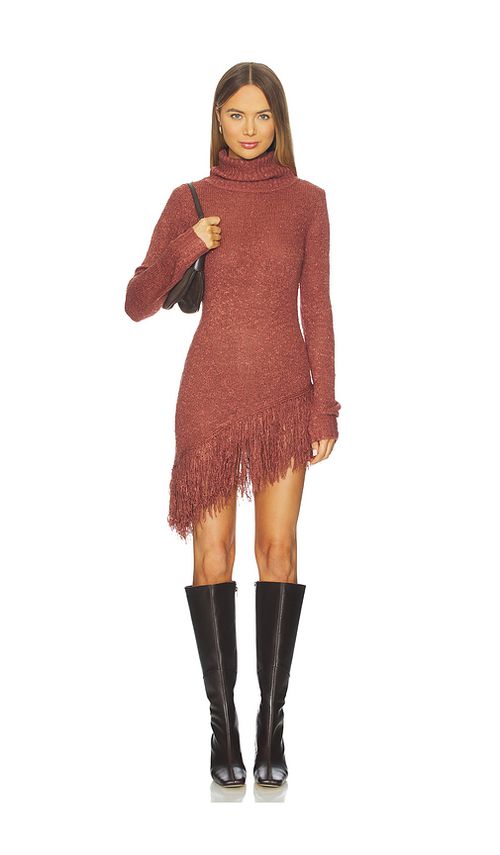 Understated Leather Whole Lotta Trouble Dress in Brown. XS/S also in L/XL