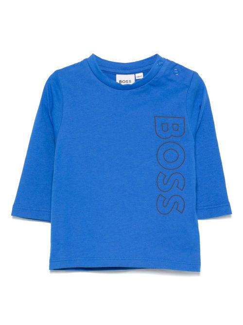 Rubberised logo-detail T-shirt - Blue