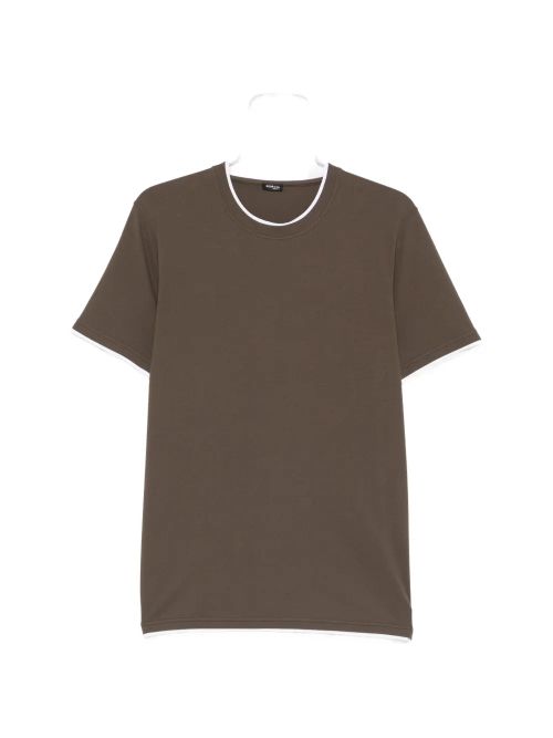 Crew-Neck T-Shirt — Brown