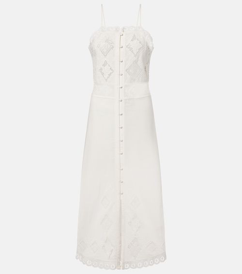 Nelsane cotton and linen midi dress