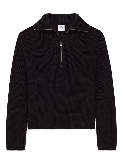 Zipped Wool Sweater