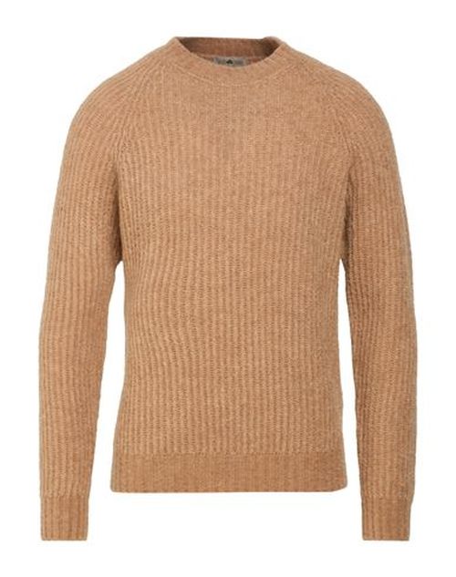 Man Sweater Camel Size M Virgin Wool, Cotton, Polyamide