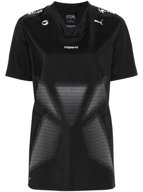 X Puma rubberised-logo T-shirt - Black