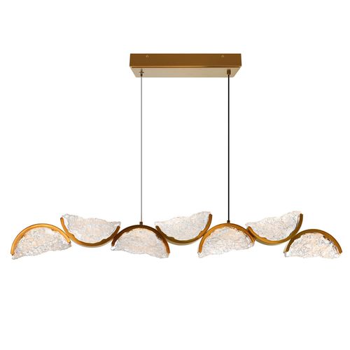 Brass LED Chandelier from the Moon Collection