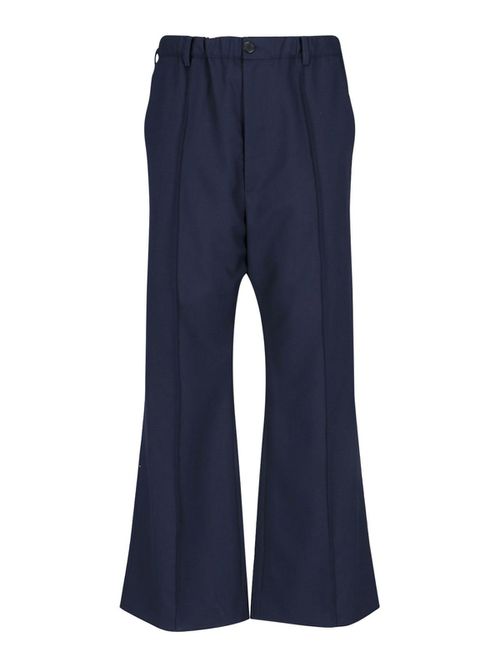 Bootcut trousers in virgin wool