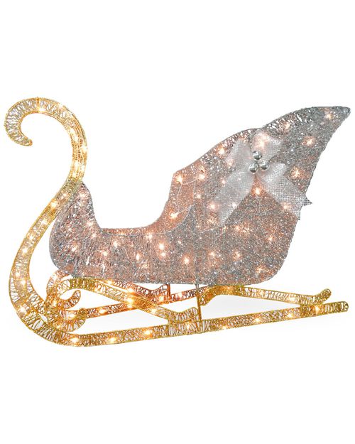 48in Santa's Sleigh with Clear Lights