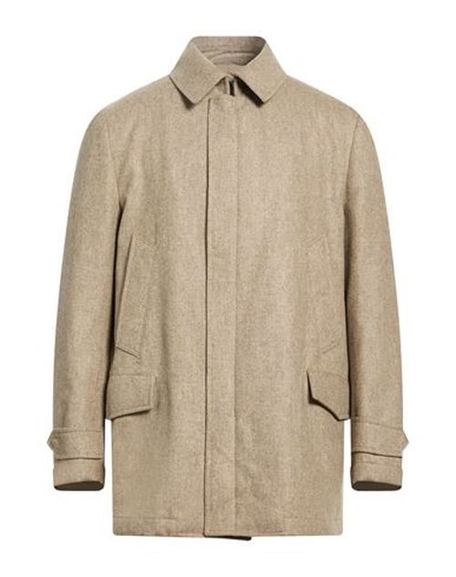 Man Coat Khaki Size 44 Virgin Wool