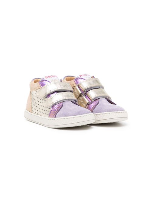 Panelled touch-strap sneakers - Pink