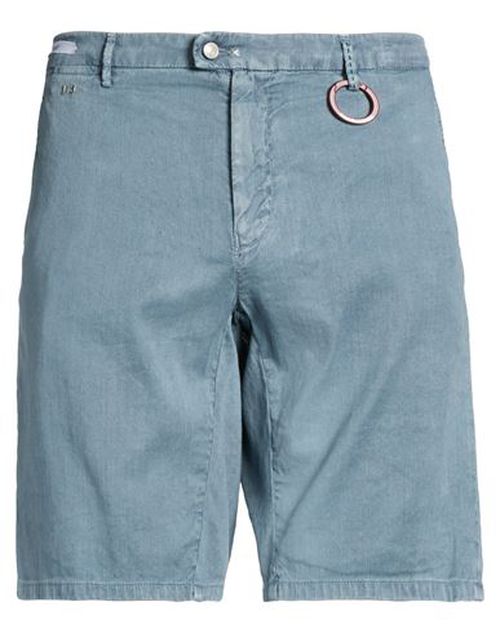 Man Denim shorts Slate blue Size 32 Linen, Cotton, Elastane