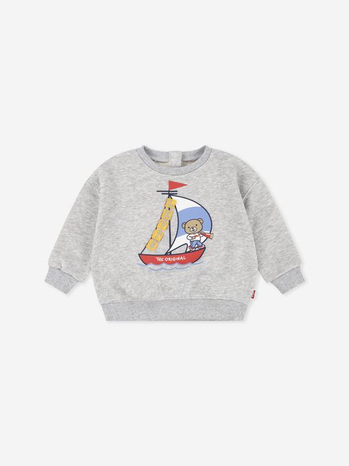 Levi's Kids Wear Baby Boys Sailing 3D Sweathirt in Grey 12 Mths