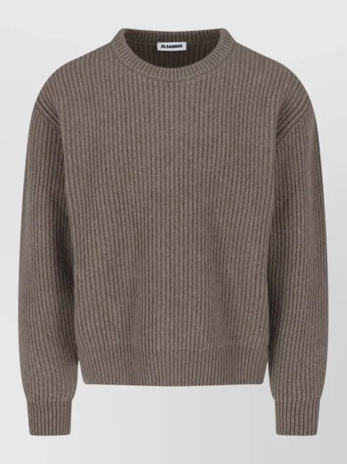 Jil Sander - ribbed crew neck long sleeve knit