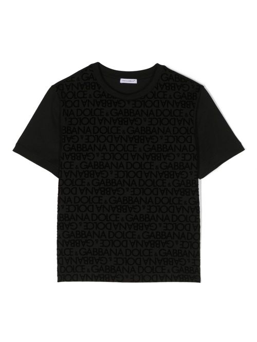 Logo-print crew-neck T-shirt - Black