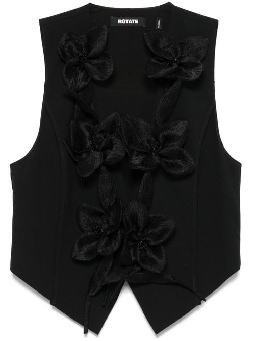 Flower waistcoat - Black