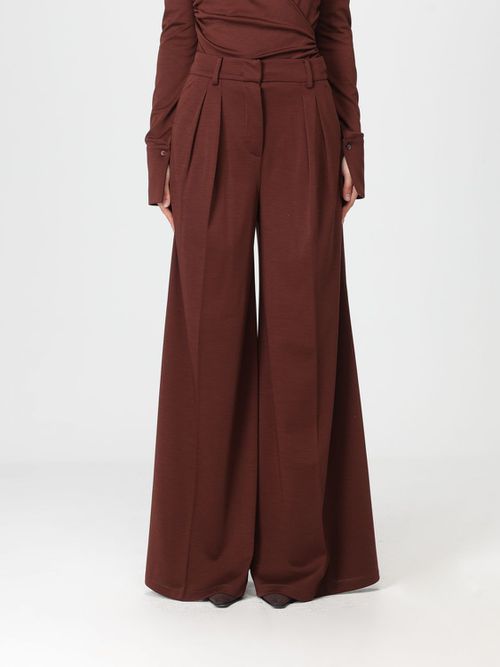Pants Woman color Leather
