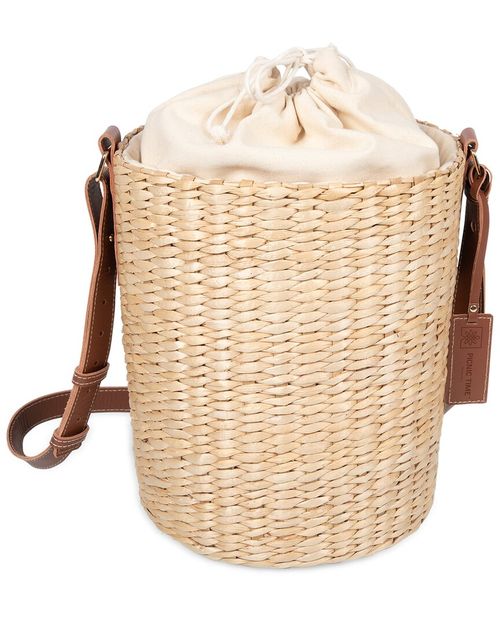 Dnu Palermo Rush Insulated Bucket Tote With Leather Straps