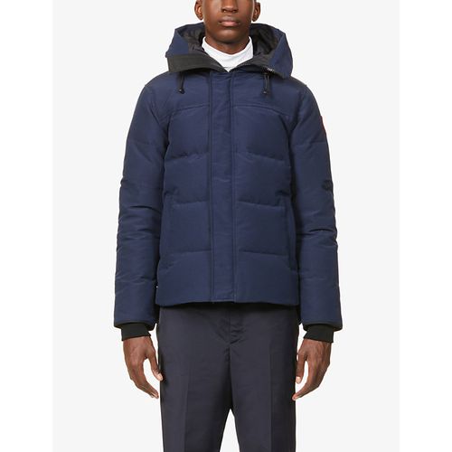 Mens Atlantic Navy Macmillan Funnel-neck Twill-down Parka Jacket
