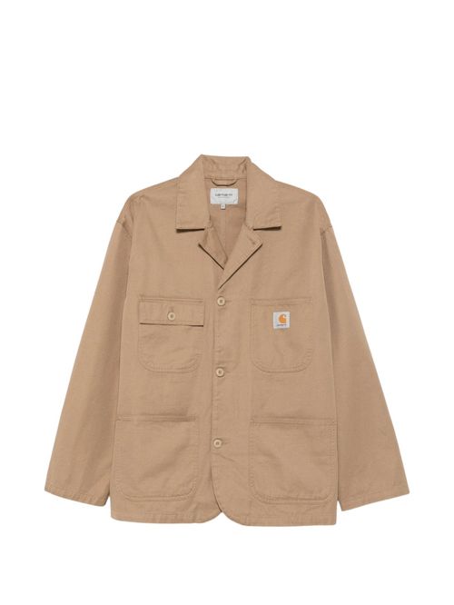 Beige Notched Lapel Blazer