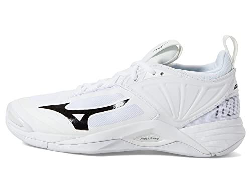 Mizuno Women's Wave Momentum 2 | Women's Indoor Volleyball Shoe | Black/Silver | US Women's