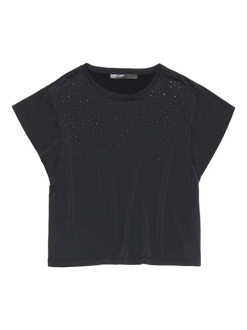 Bimba y Lola beaded-detail short-sleeve T-shirt - Black