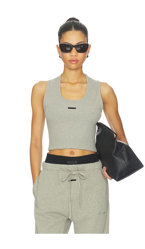Fear of God ESSENTIALS Fitted Rib Tank in Grey. XS. Also in S, M